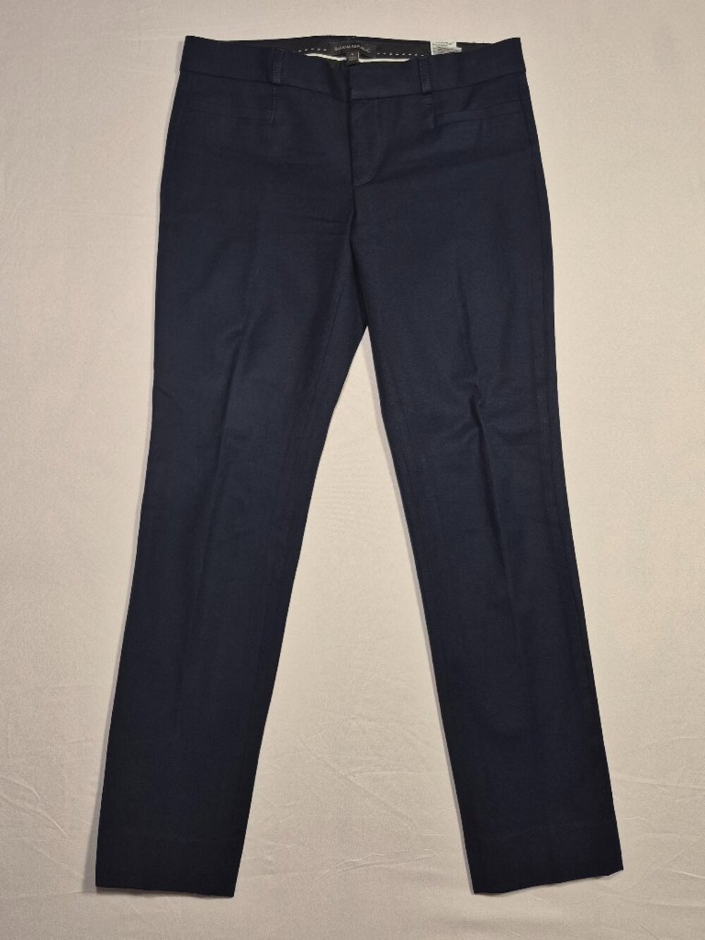 Banana Republic Sloan Pants Womens 4 Navy Blue Dress Ankle Career Work Stretch